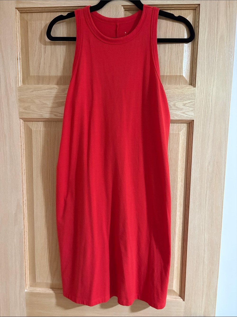 A New Day XS Racerback Sleeveless Red Tank Dress - Casual Shift Cotton Blend